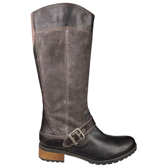 Timberland Women’s Bethel Brown Leather Riding Boots Size US 8.5 - Picture 1 of 12